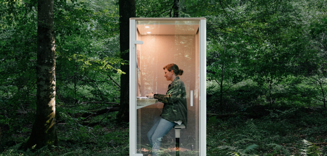 cabine acoustique solo dans site naturel