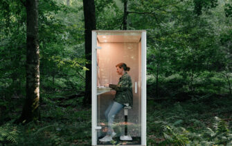 cabine acoustique solo dans site naturel
