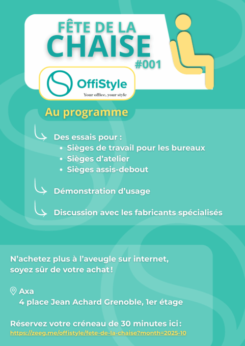 essais de chaises ergonomiques à Grenoble