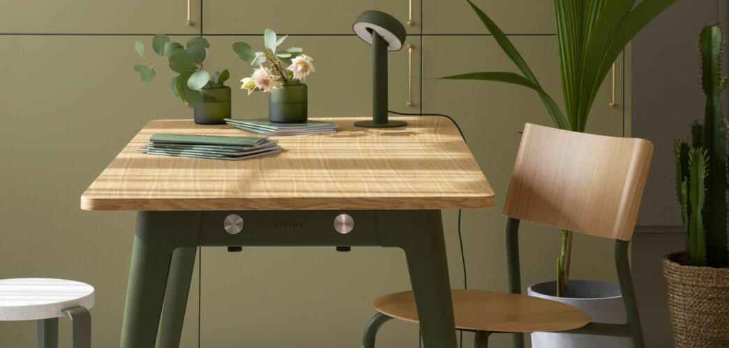 Table New Modern et chaise SSD TipToe ton vert kaki