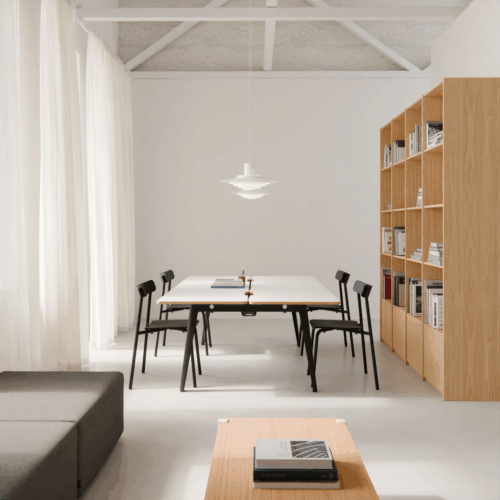 New Modern table de réunion grande profondeur avec chaise Etude de Tiptoe